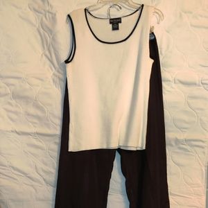 White tank top and black pants